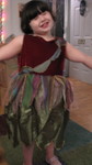 olive went trick or treating as a forest fairy