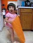 shocking! i'm wearing zoe's slippers!